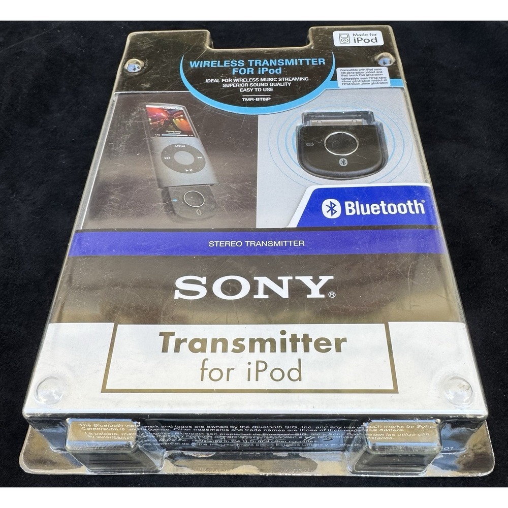 Apple iPod Sony Bluetooth Wireless Transmitter TMR-BT8iP Nano Classic Mini Touch